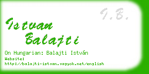 istvan balajti business card