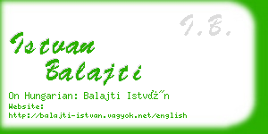 istvan balajti business card